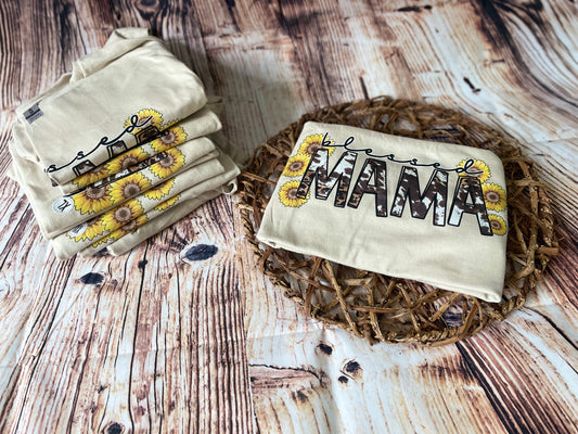 Mama Brown and Cream Cow print T-Shirt