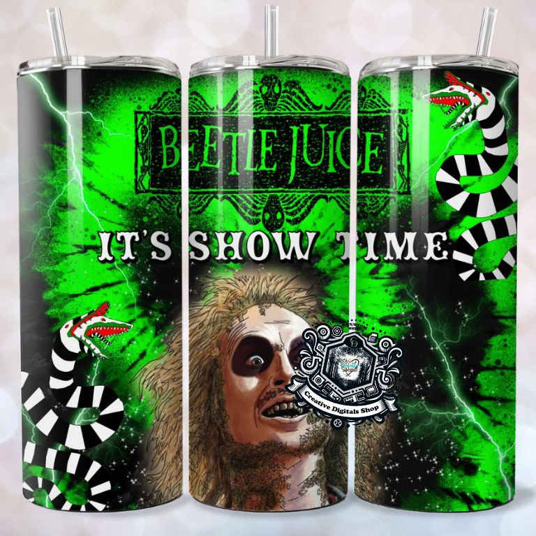 Beetle Juice, Its Show Time 20oz Tumbler