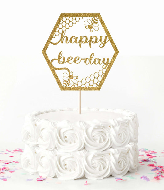 Happy Bee day, Bumble Bee Cake Topper