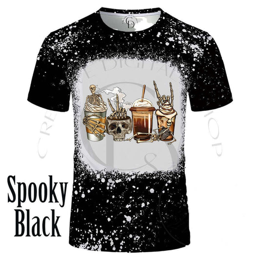 Spooky Skull Coffee, Scream Sublimation T-Shirt