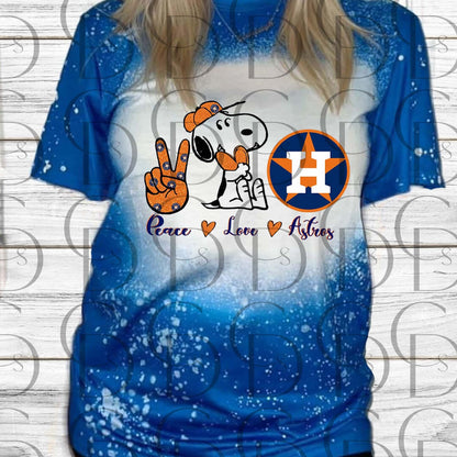 Peace, Love & Astros Sublimation T-Shirt