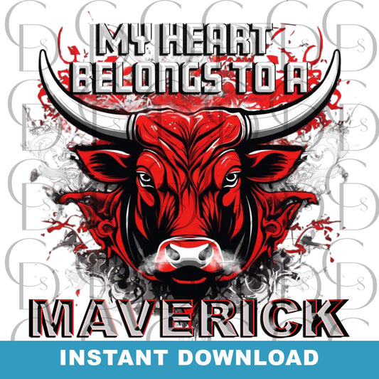 My Heart Belongs to a Maverick- Bulls school mascot